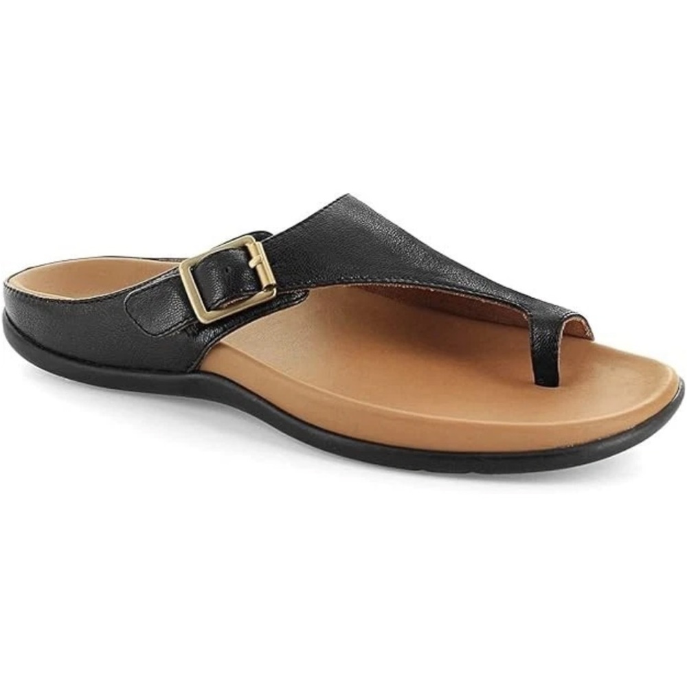 STRIVE Java II Leather Sandals Shoes Black 9 NIB